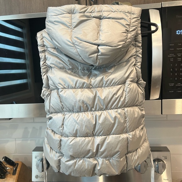 Eddie Bauer Metallic Gray Down Vest - Picture 3 of 5